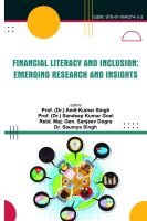 FINANCIAL LITERACY AND INCLUSION:  EMERGING RESEARCH AND INSIGHTS (ISBN:978-81-994274-3-3) 
