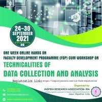 ONE WEEK FDP CUM WORKSHOP ON DATA ANALYSIS SEPT.24-30, 2021