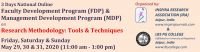 3 Days online FDP/MDP on Research Methodology: Tools & Techniques 