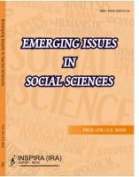 EMERGING ISSUES IN SOCIAL SCIENCES