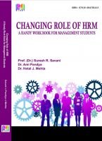 CHANGING ROLE OF HRM  A HANDY WORK BOOK FOR  MANAGEMENT STUDENTS